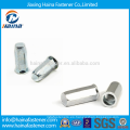 Zinc plateado Cabeza plana completa Hexagonal Close End Rivet Nuts